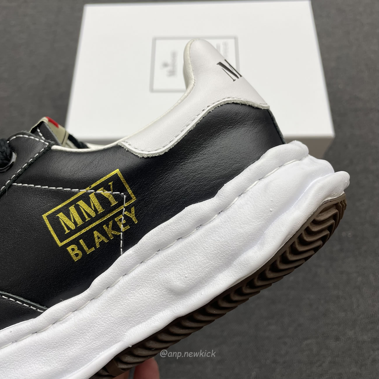 Maison Mihara Yasuhiro Blakey Og Sole Leather Low Black A06fw702 (2) - www.newkick.org