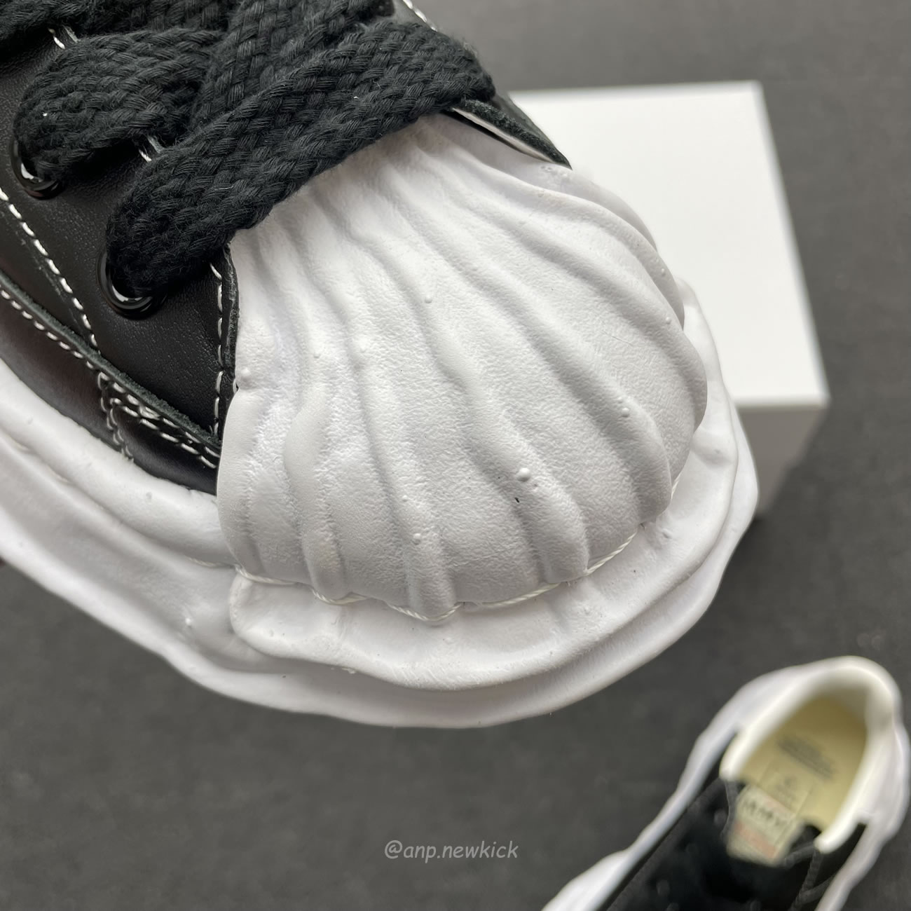 Maison Mihara Yasuhiro Blakey Og Sole Leather Low Black A06fw702 (8) - www.newkick.org