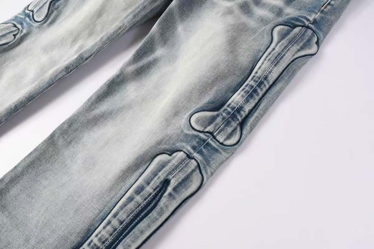 Amiris Jeans Men Fashion Patch Repair Low Rise Skinny Denim (2) - www.newkick.org Amiris Jeans Men Fashion Patch Repair Low Rise Skinny Denim (2) - www.newkick.org