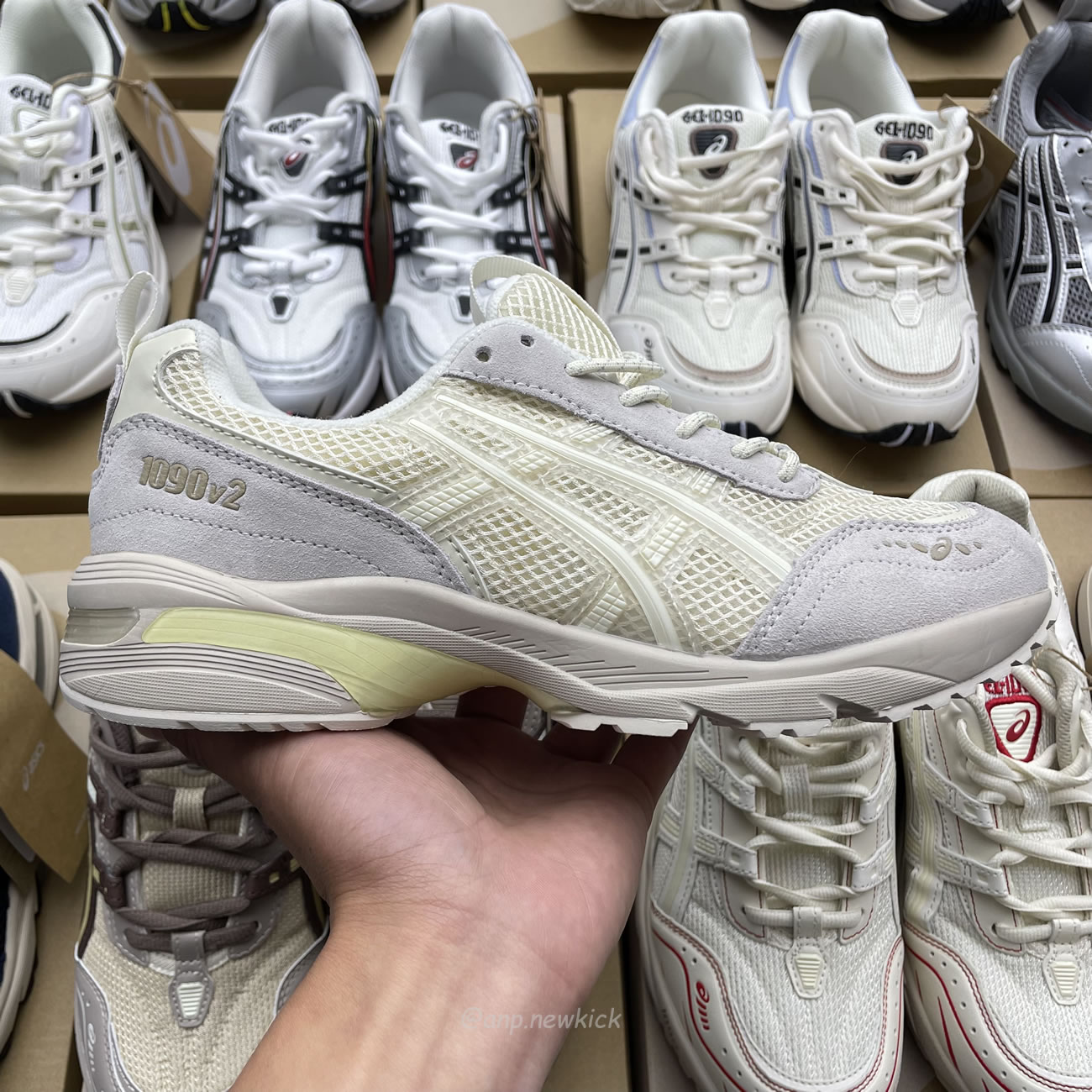 Asics Gel 1090 Grey Beige Birch French Blue White Sage Silver Cream Brown Silver Cream Gray Blue (8) - www.newkick.org Asics Gel 1090 Grey Beige Birch French Blue White Sage Silver Cream Brown Silver Cream Gray Blue (8) - www.newkick.org