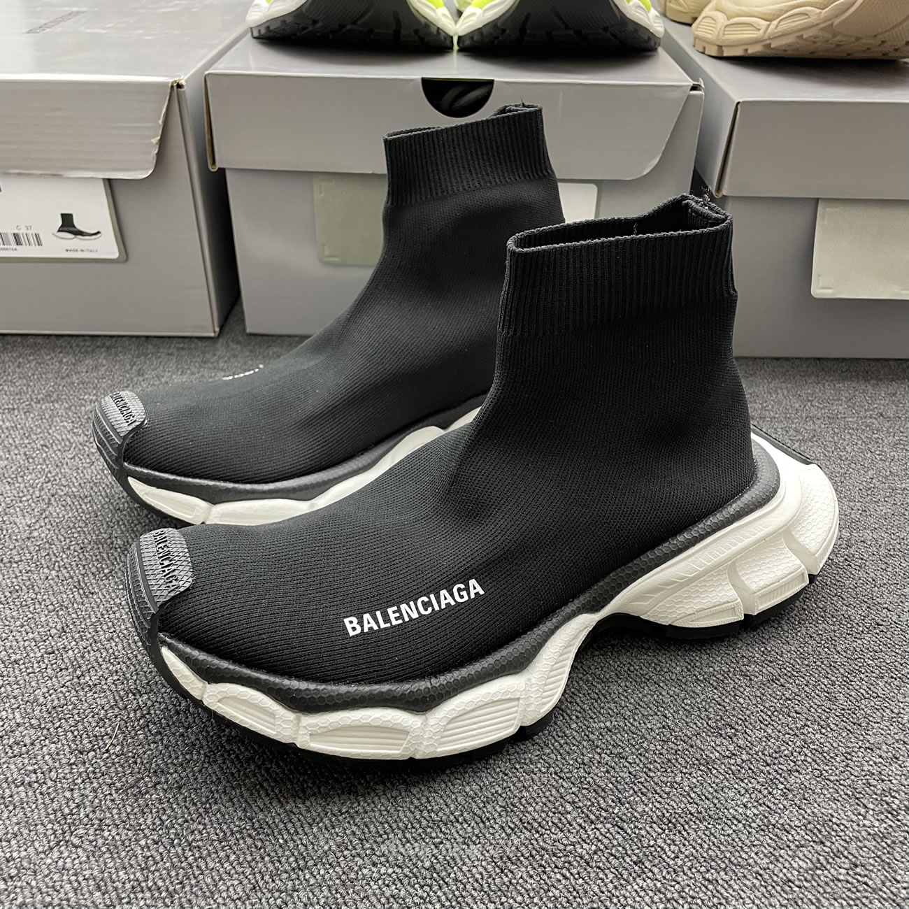 Balenciaga 3xl Sock Recycled Knit Sneakers Black White Fluo Yellow Beige (14) - www.newkick.org Balenciaga 3xl Sock Recycled Knit Sneakers Black White Fluo Yellow Beige (14) - www.newkick.org