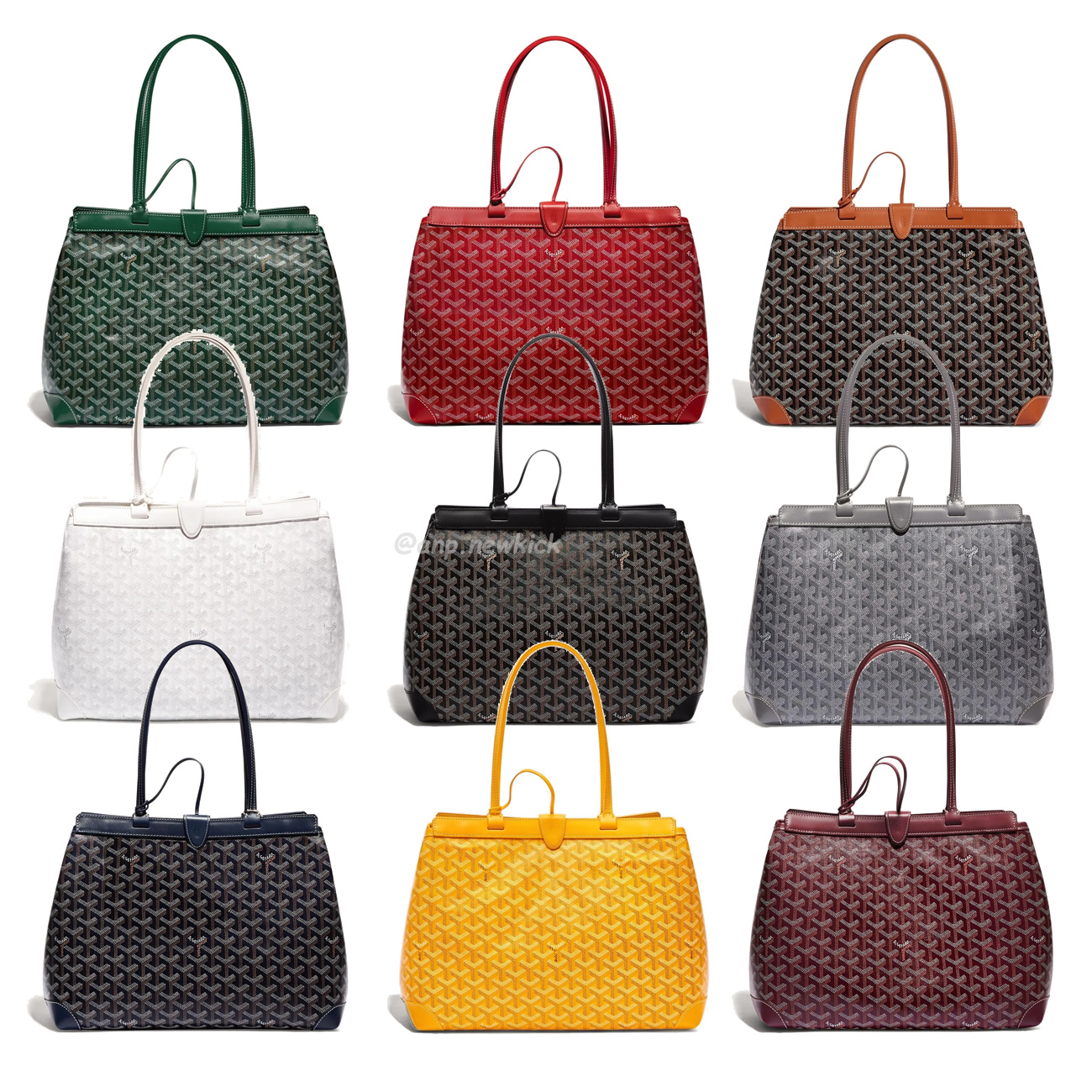Goyard Bellechasse Biaude Tote Bag Blacknatural Black Grey Navy White Green Yellow Red Burgundy (1) - www.newkick.org