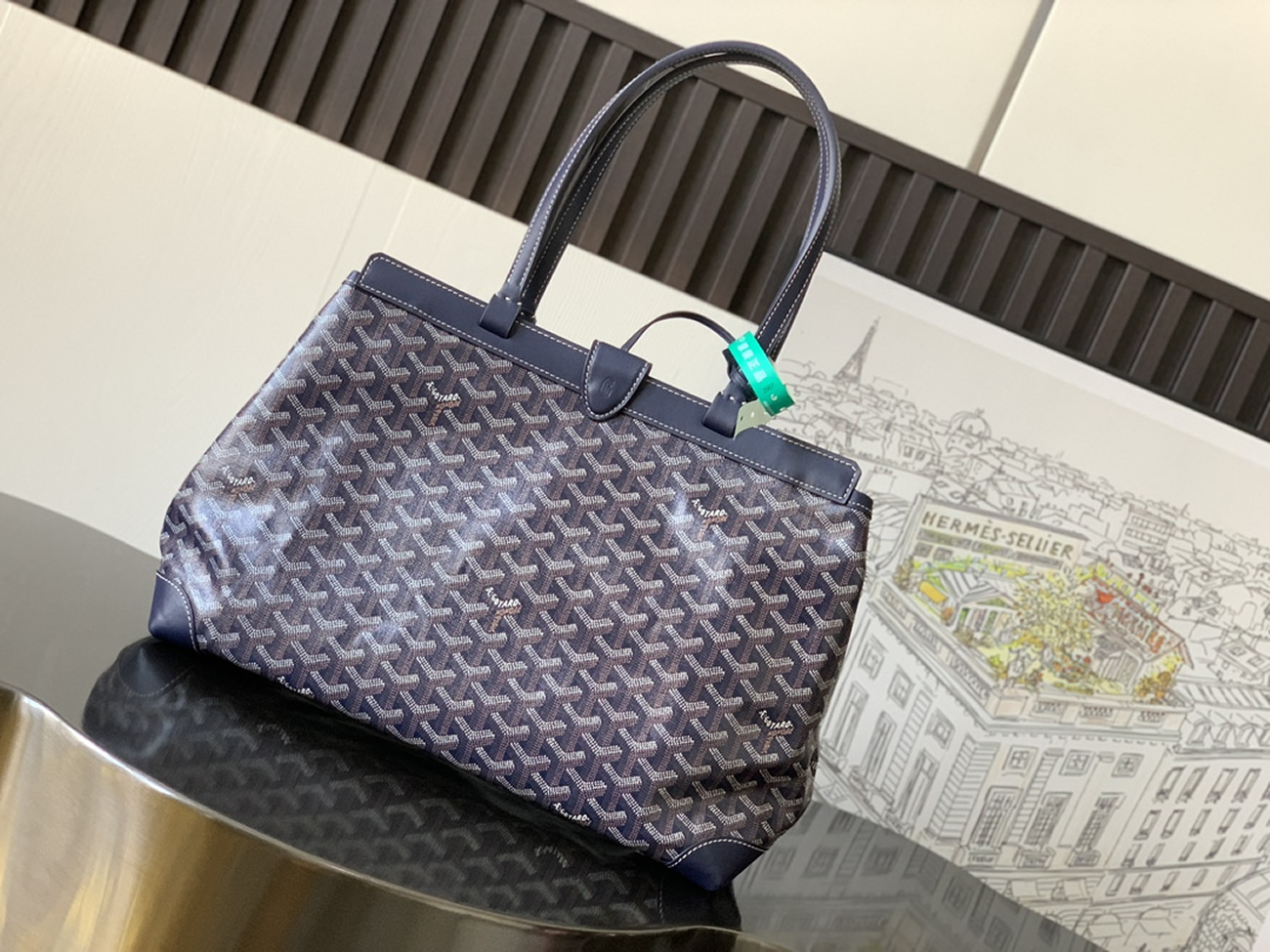 Goyard Bellechasse Biaude Tote Bag Blacknatural Black Grey Navy White Green Yellow Red Burgundy (18) - www.newkick.org
