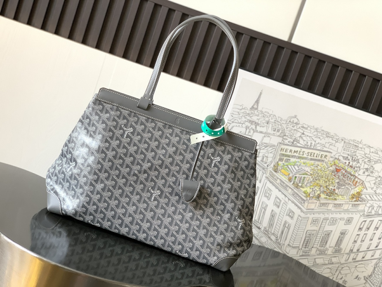 Goyard Bellechasse Biaude Tote Bag Blacknatural Black Grey Navy White Green Yellow Red Burgundy (2) - www.newkick.org