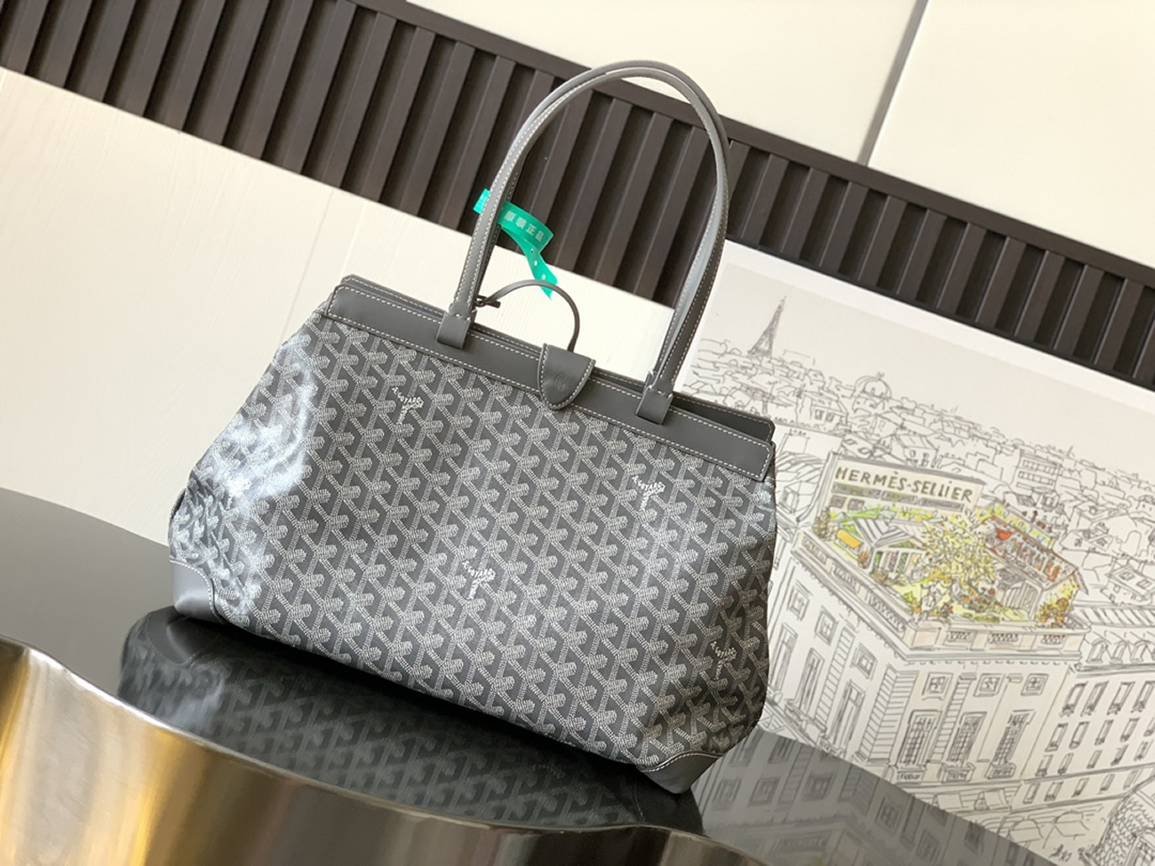 Goyard Bellechasse Biaude Tote Bag Blacknatural Black Grey Navy White Green Yellow Red Burgundy (27) - www.newkick.org