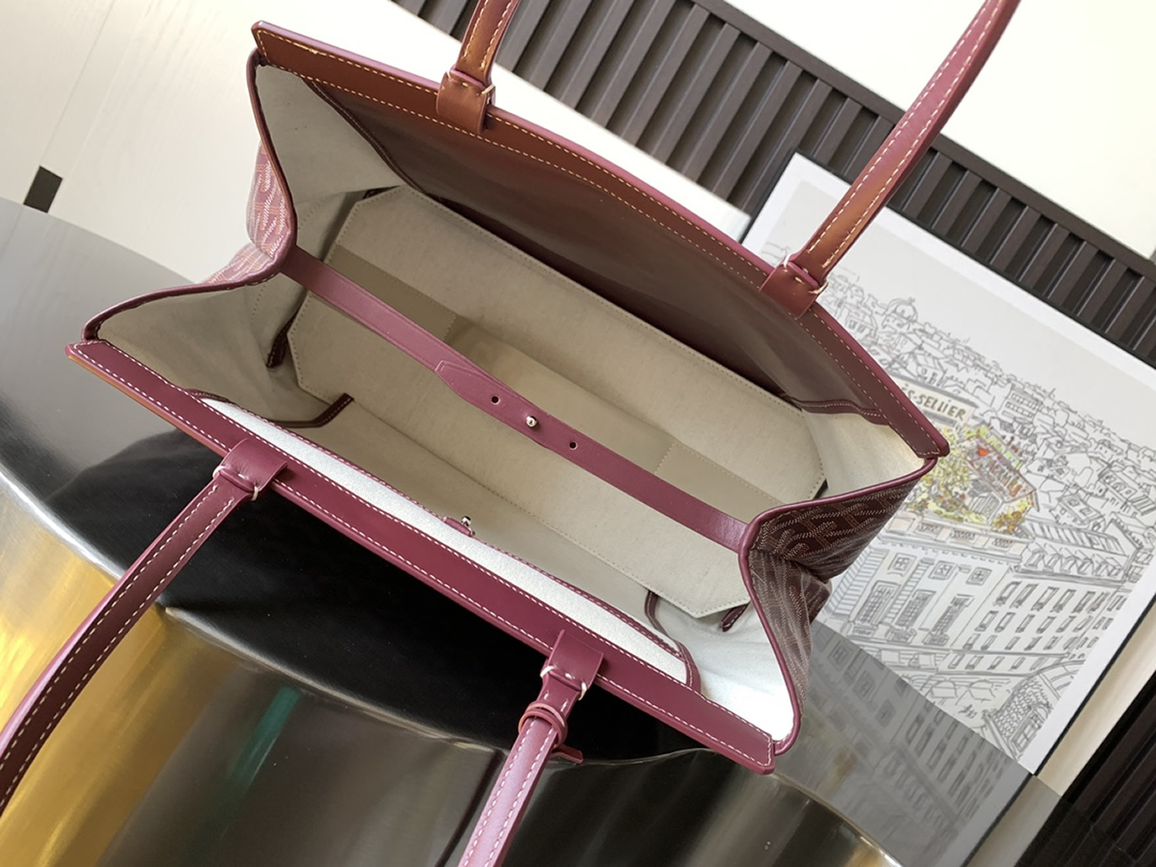 Goyard Bellechasse Biaude Tote Bag Blacknatural Black Grey Navy White Green Yellow Red Burgundy (28) - www.newkick.org