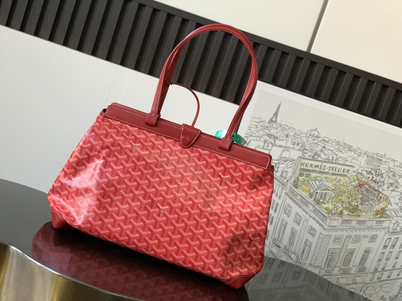 Goyard Bellechasse Biaude Tote Bag Blacknatural Black Grey Navy White Green Yellow Red Burgundy (3) - www.newkick.org