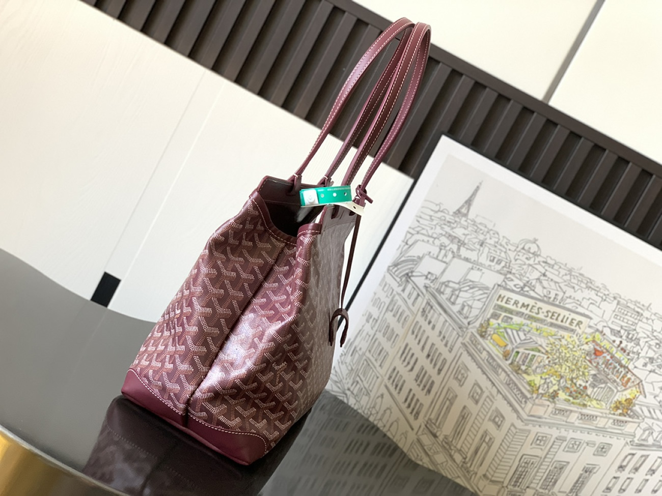 Goyard Bellechasse Biaude Tote Bag Blacknatural Black Grey Navy White Green Yellow Red Burgundy (34) - www.newkick.org
