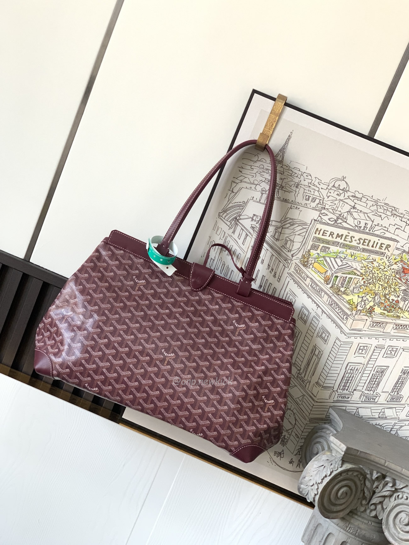 Goyard Bellechasse Biaude Tote Bag Blacknatural Black Grey Navy White Green Yellow Red Burgundy (35) - www.newkick.org