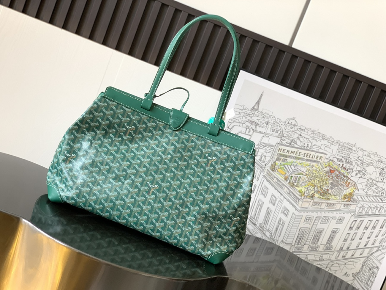 Goyard Bellechasse Biaude Tote Bag Blacknatural Black Grey Navy White Green Yellow Red Burgundy (5) - www.newkick.org