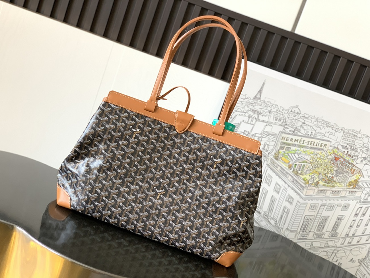 Goyard Bellechasse Biaude Tote Bag Blacknatural Black Grey Navy White Green Yellow Red Burgundy (6) - www.newkick.org