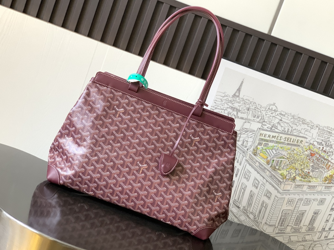 Goyard Bellechasse Biaude Tote Bag Blacknatural Black Grey Navy White Green Yellow Red Burgundy (7) - www.newkick.org