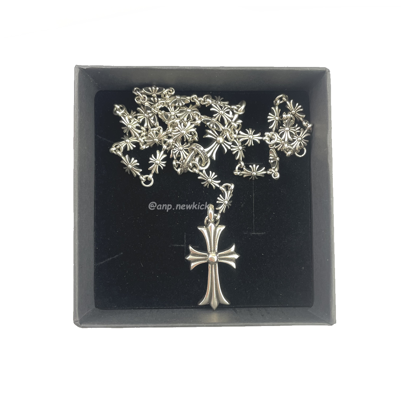 Chrome Hearts Pearl Silver Cross Flower Letter Ball Bracelet (3) - www.newkick.org