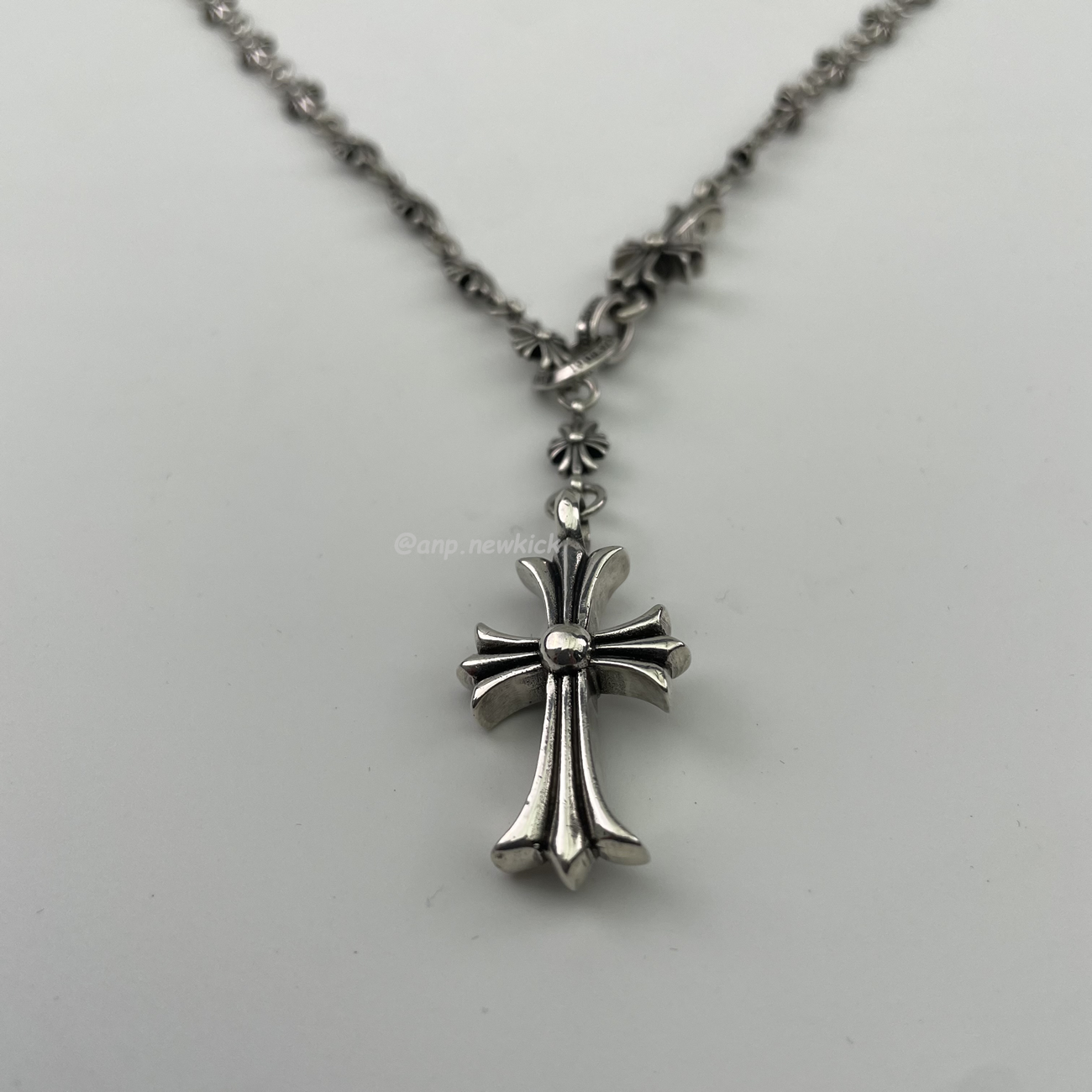 Chrome Hearts Pearl Silver Cross Flower Letter Ball Bracelet (7) - www.newkick.org