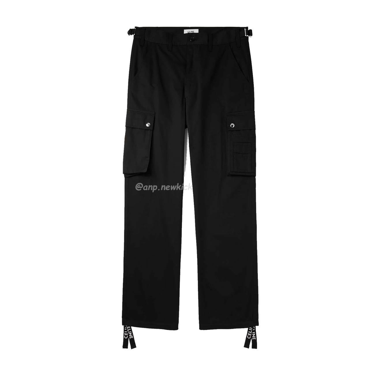 Celine Linen Plain Cotton Logo Cargo Pants (1) - www.newkick.org