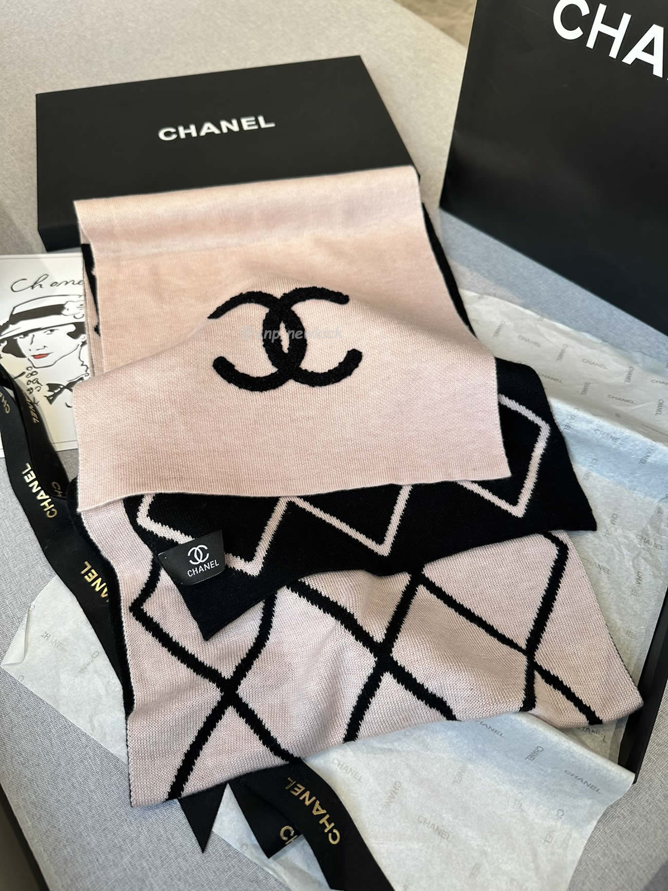 Chanel 2024 New 24b Cashmere Knitted Scarf 30x180cm (7) - www.newkick.org