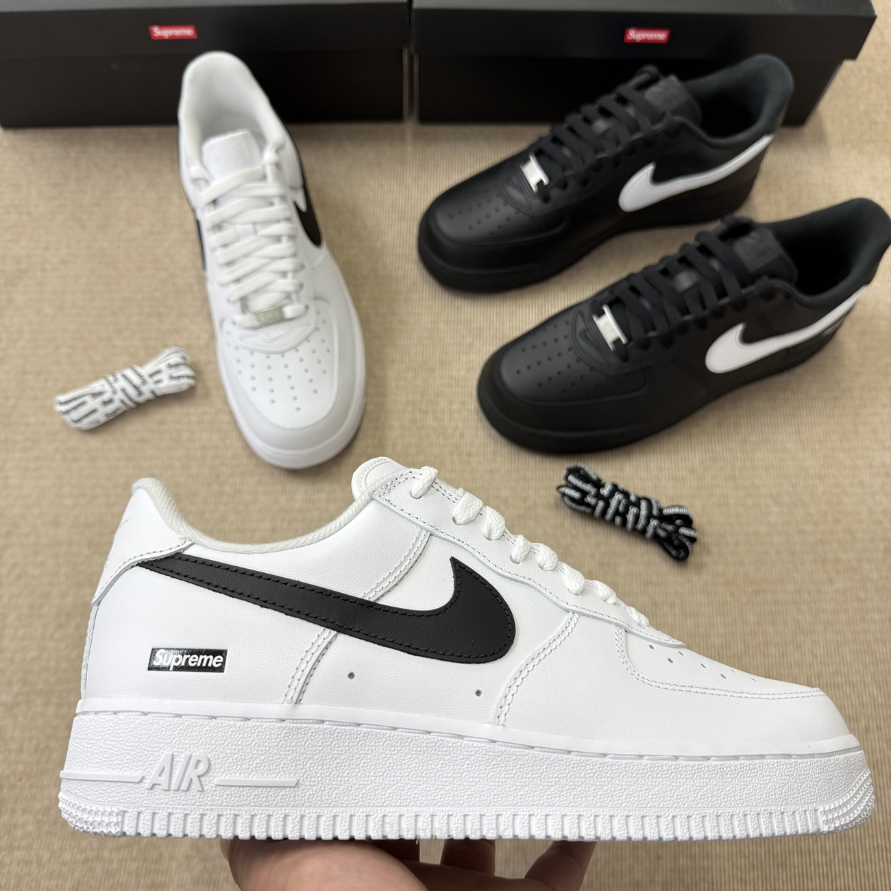 Nike Air Force 1 Low Supreme Black White Cu9225 002 Cu9225 102 (12) - www.newkick.org