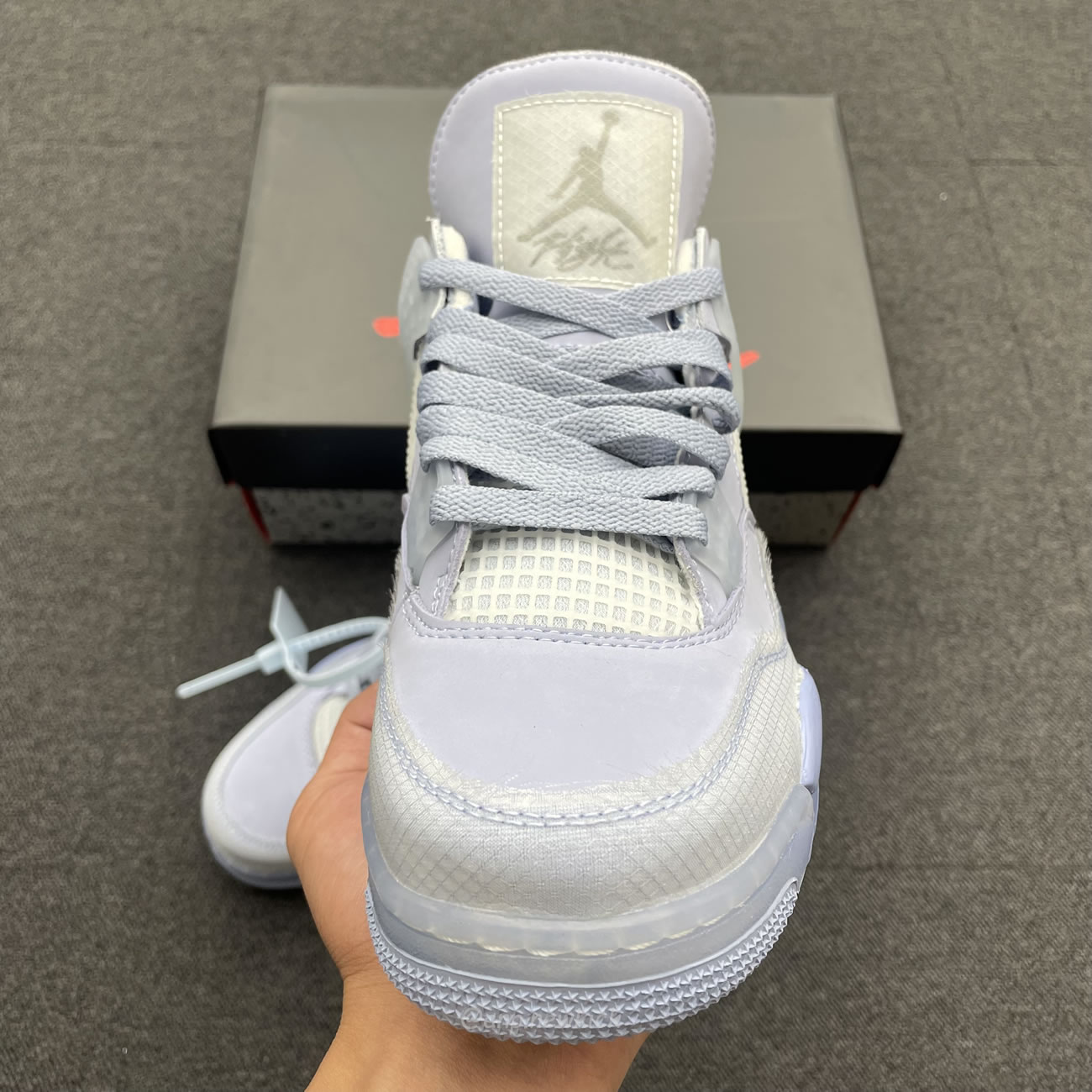 Air Jordan 4 Retro Off Blue Sail Womens Cv9388 102 (2) - www.newkick.org