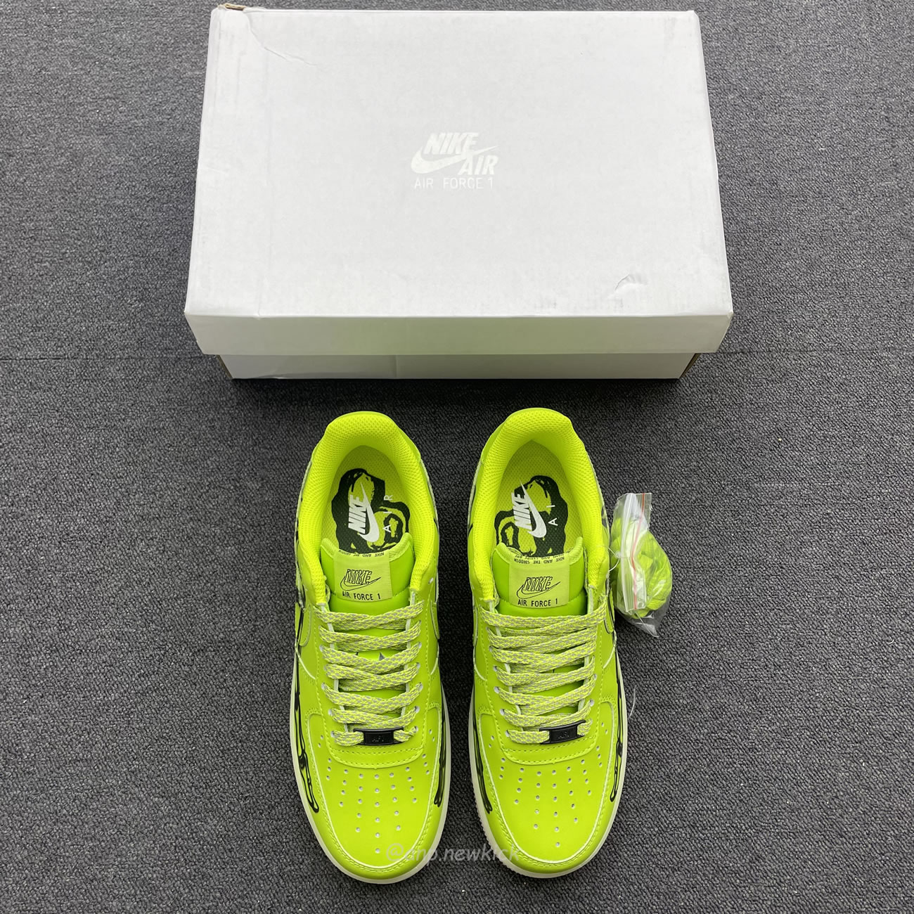Air Nike Force 1 Qs Skeleton Green Black White Cw2288 111 (2) - www.newkick.org