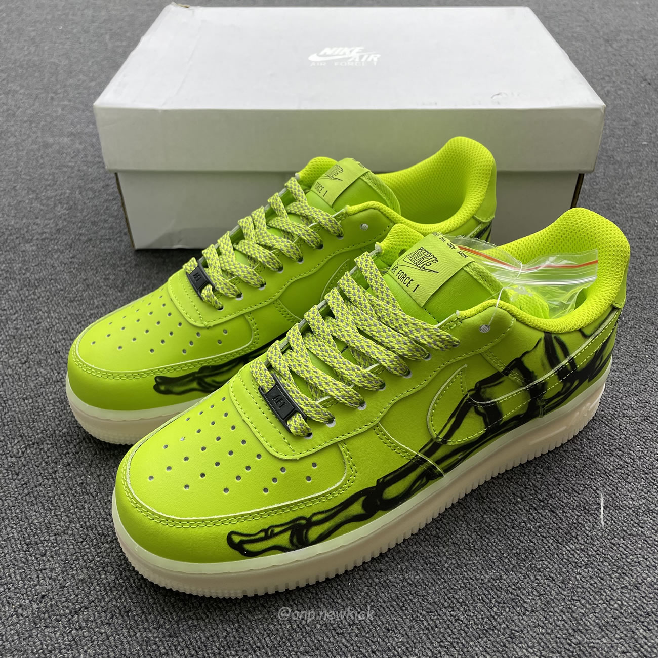 Air Nike Force 1 Qs Skeleton Green Black White Cw2288 111 (3) - www.newkick.org
