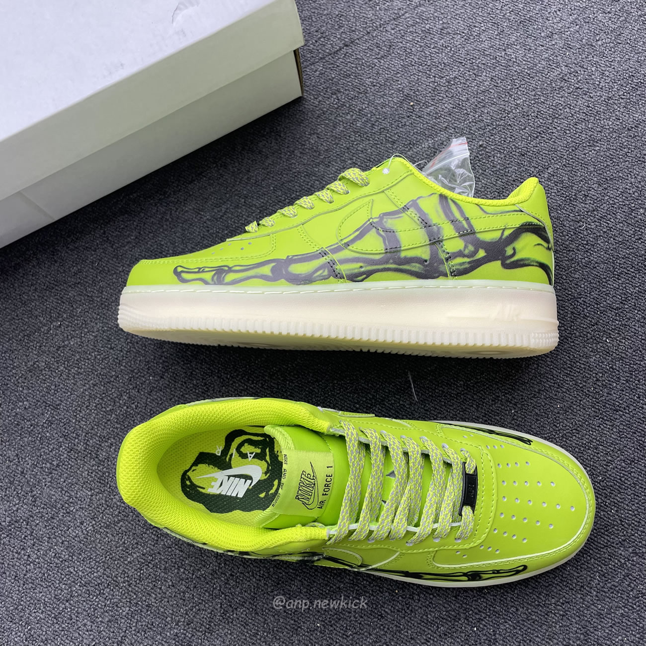 Air Nike Force 1 Qs Skeleton Green Black White Cw2288 111 (5) - www.newkick.org