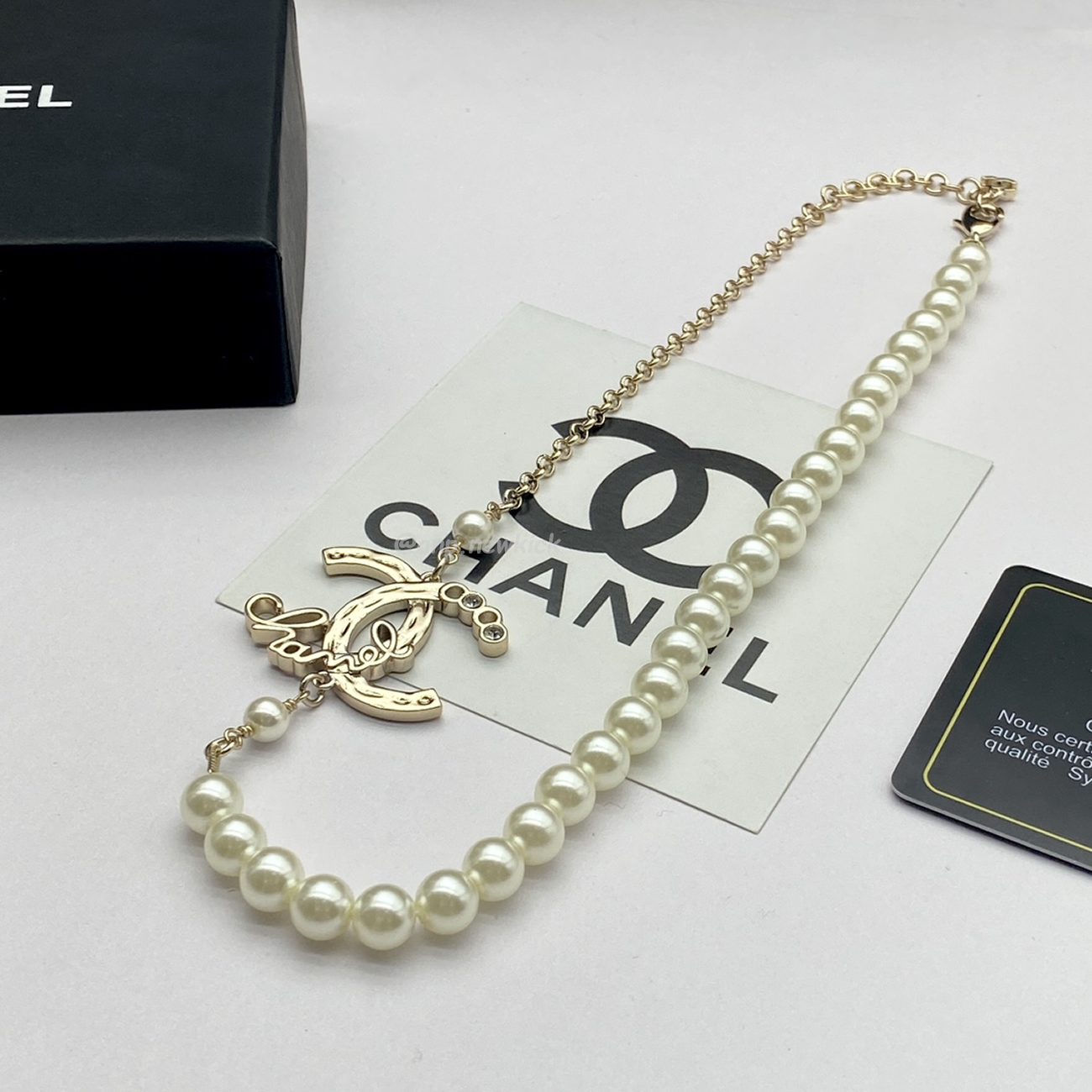 Chanel Cc Pearl Necklace (5) - www.newkick.org