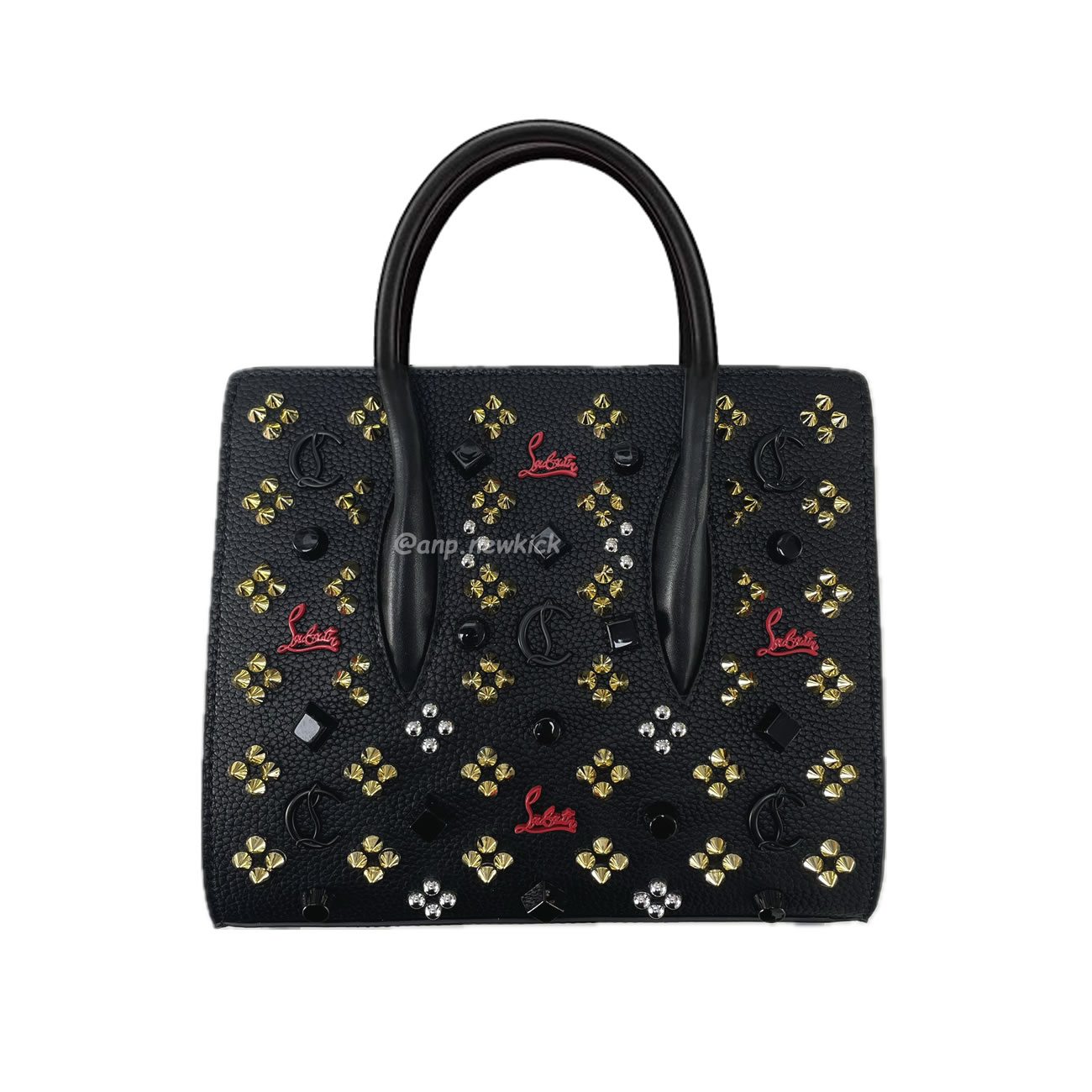 Christian Louboutin Black Red Leather Mini Studded Paloma Tote (1) - www.newkick.org Christian Louboutin Black Red Leather Mini Studded Paloma Tote (1) - www.newkick.org