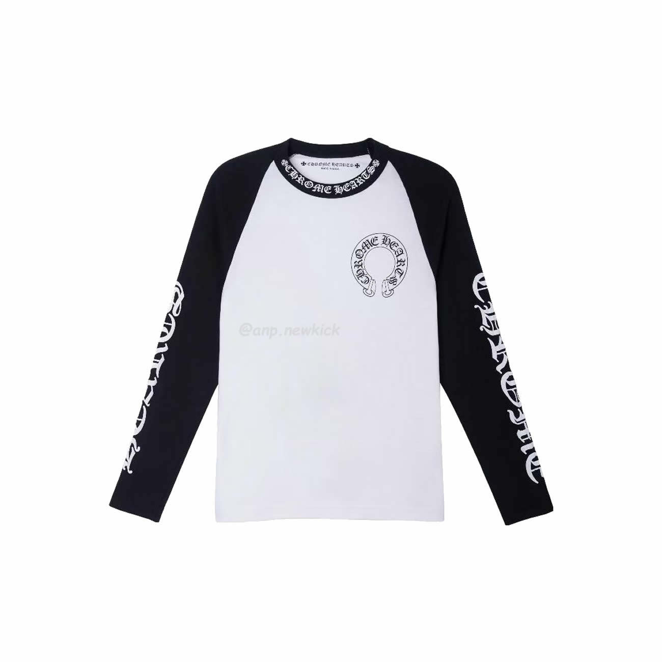 Chrome Hearts Horseshoe Baseball Shirt White Black (1) - www.newkick.org Chrome Hearts Horseshoe Baseball Shirt White Black (1) - www.newkick.org