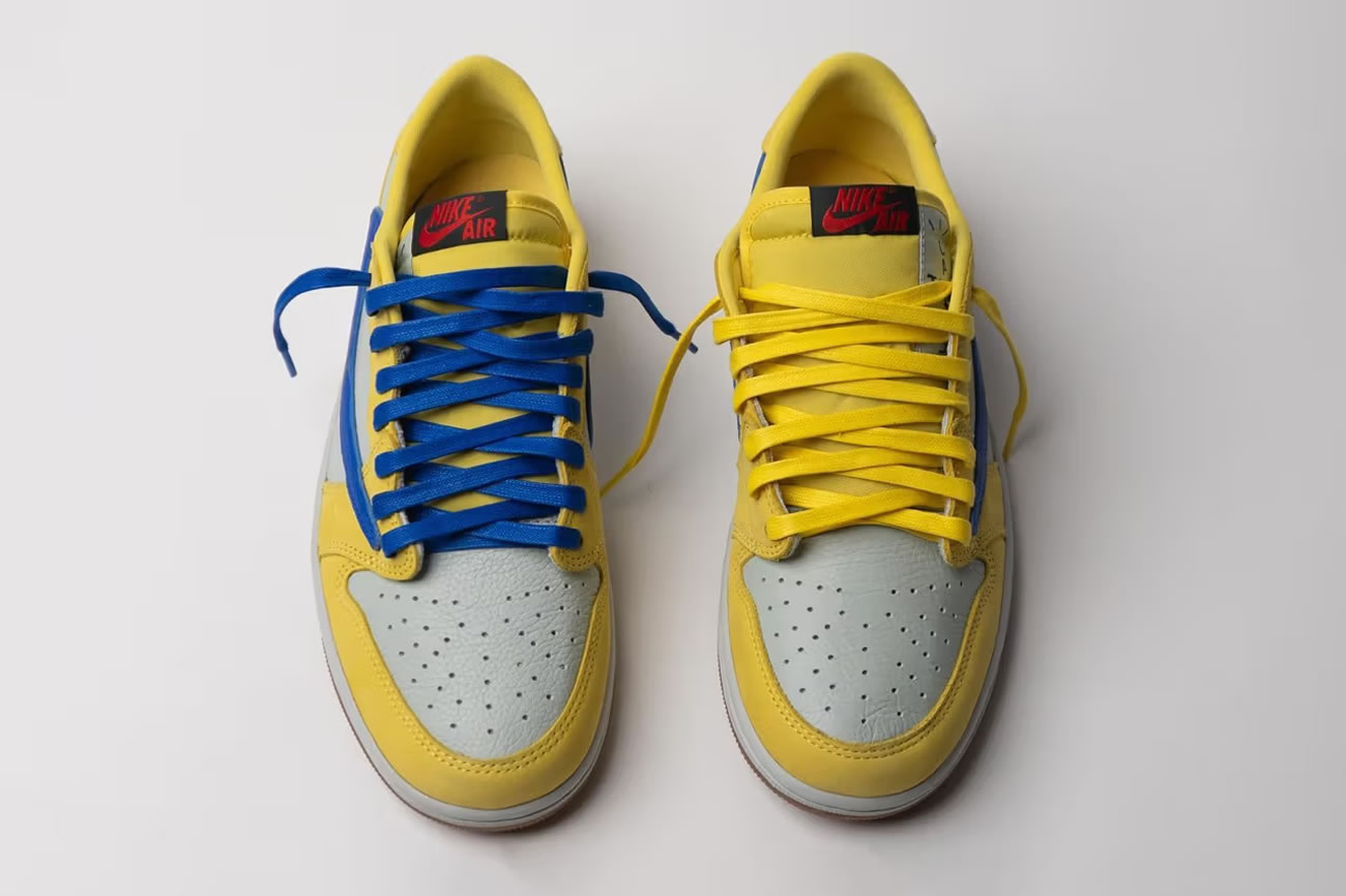 Travis Scott X Nike Air Jordan 1 Retro Low Og Sp Canary Dz4137 700 (3) - www.newkick.org