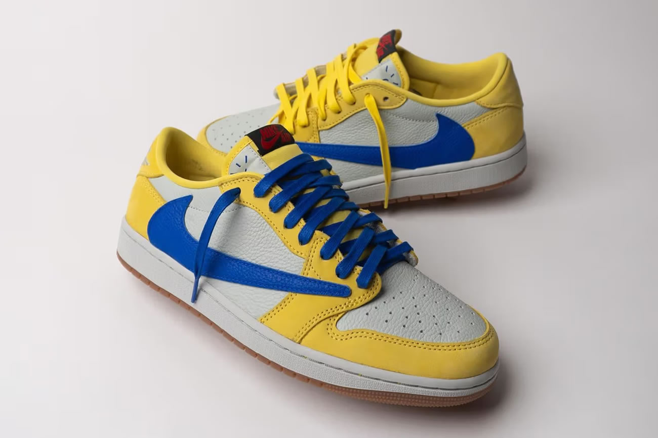 Travis Scott X Nike Air Jordan 1 Retro Low Og Sp Canary Dz4137 700 (4) - www.newkick.org