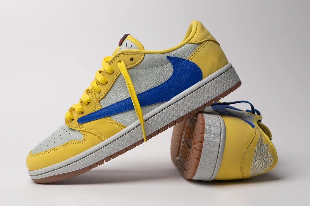 Travis Scott X Nike Air Jordan 1 Retro Low Og Sp Canary Dz4137 700 (6) - www.newkick.org
