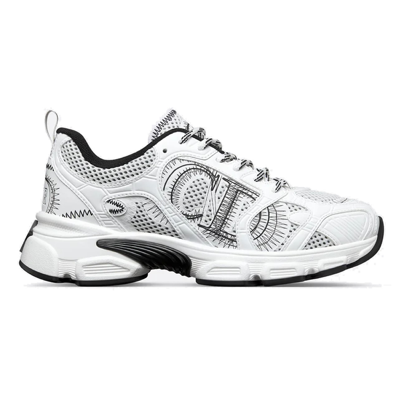 Dior Chrono Sneaker Mesh With White Black 19w White (1) - www.newkick.org