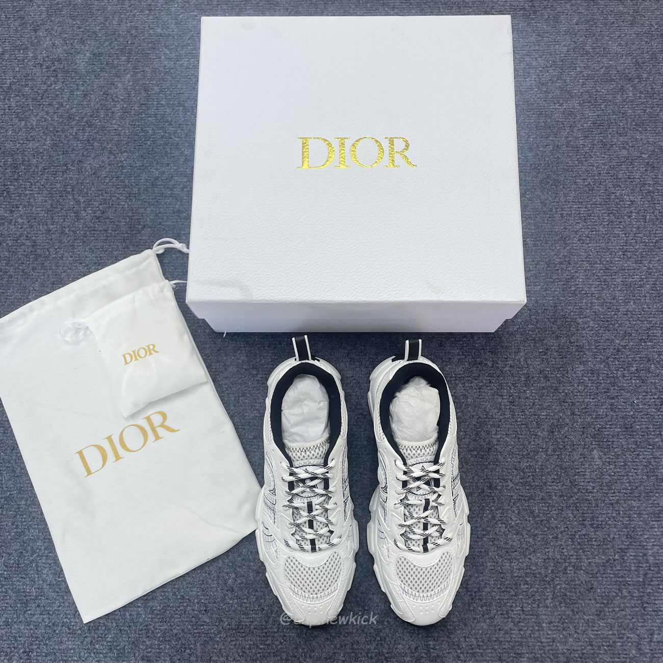 Dior Chrono Sneaker Mesh With White Black 19w White (3) - www.newkick.org