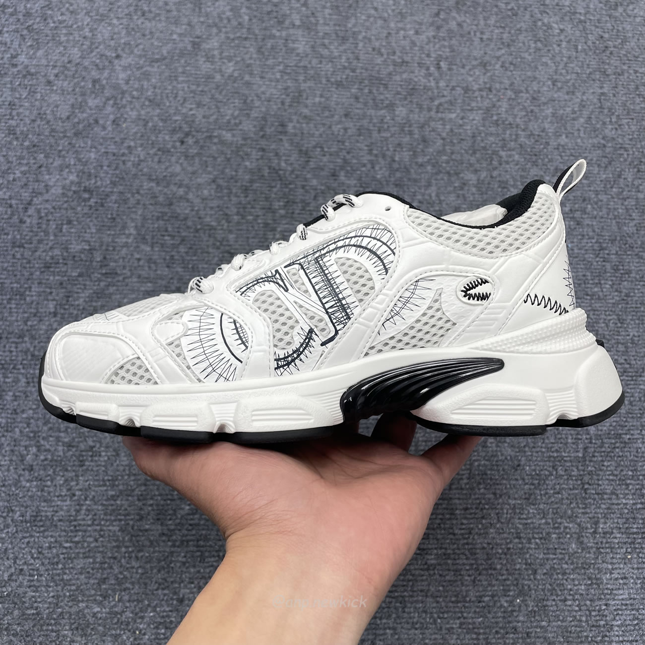 Dior Chrono Sneaker Mesh With White Black 19w White (6) - www.newkick.org