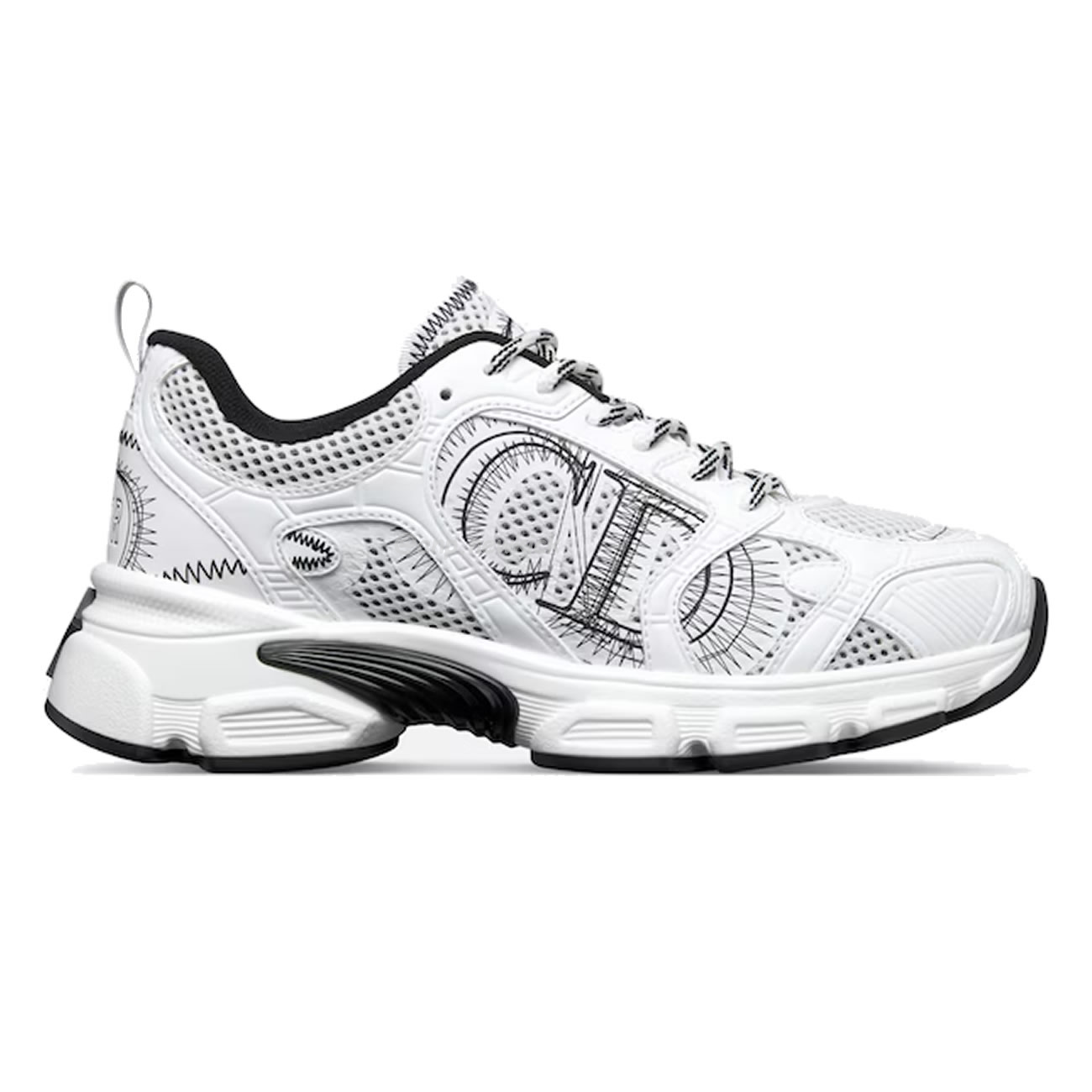 Dior Chrono Sports Shoes With Mesh Fabric And Faux Leather Trim (10) - www.newkick.org