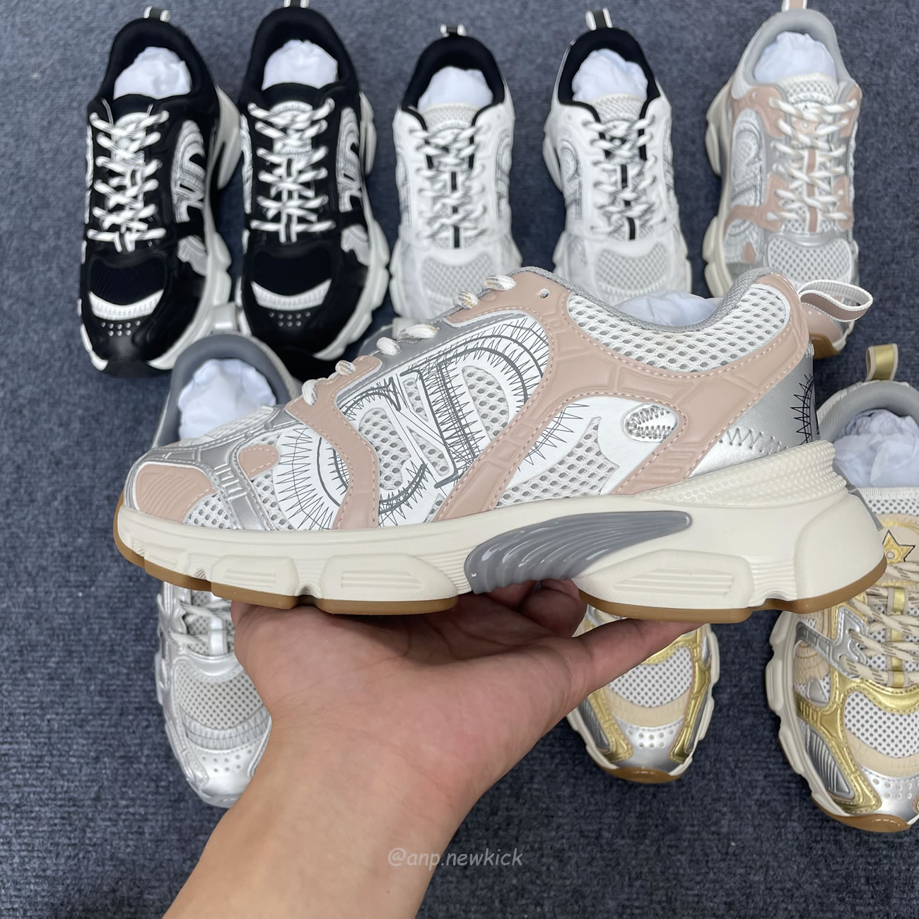Dior Chrono Sports Shoes With Mesh Fabric And Faux Leather Trim (11) - www.newkick.org