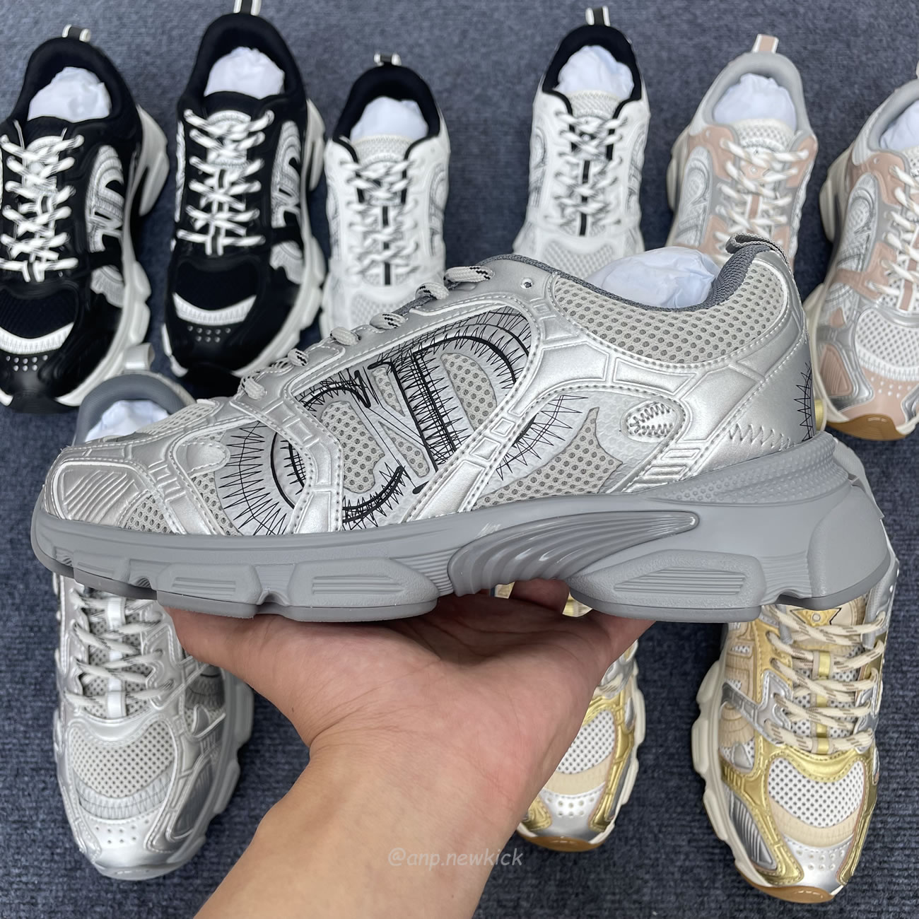 Dior Chrono Sports Shoes With Mesh Fabric And Faux Leather Trim (14) - www.newkick.org