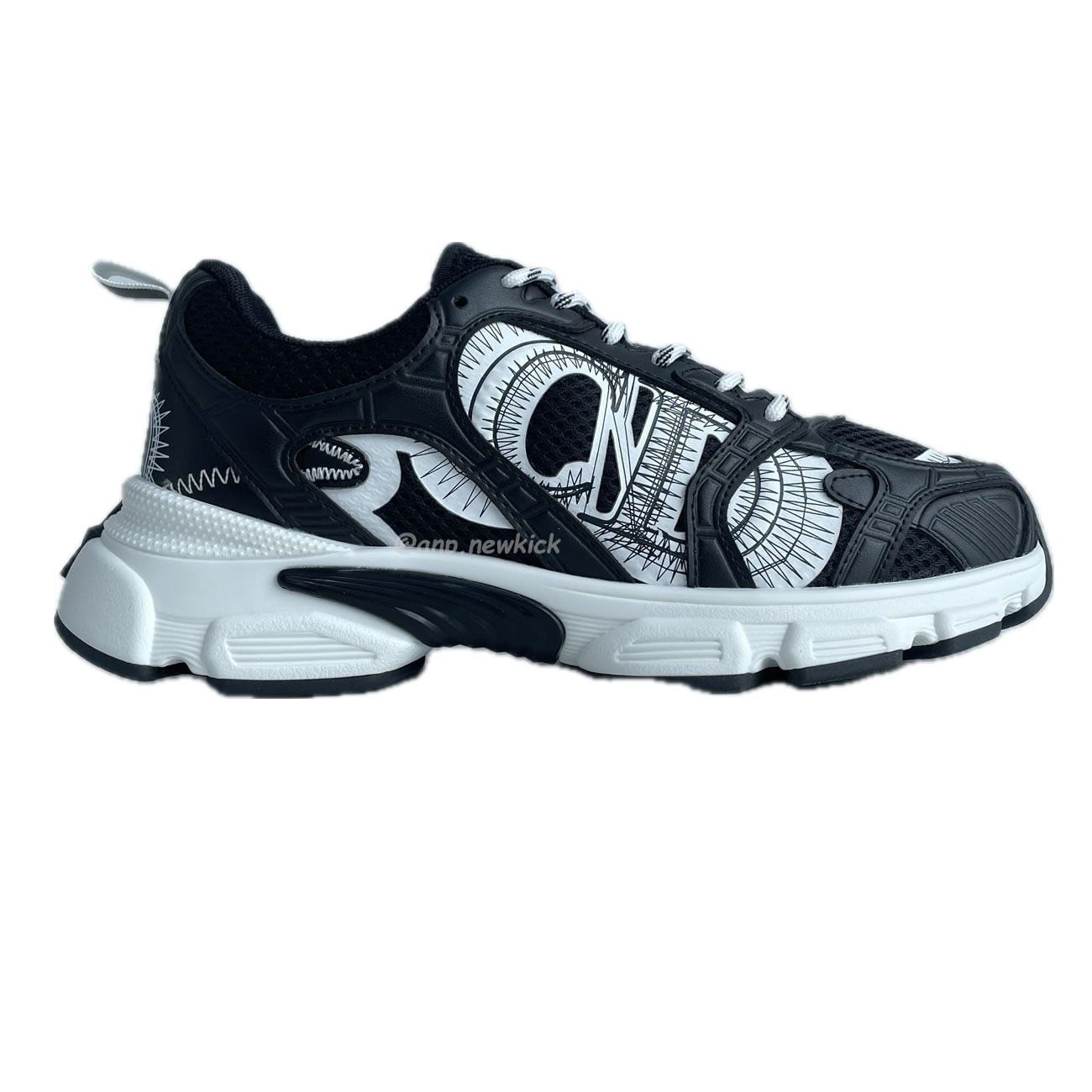 Dior Chrono Sports Shoes With Mesh Fabric And Faux Leather Trim (2) - www.newkick.org