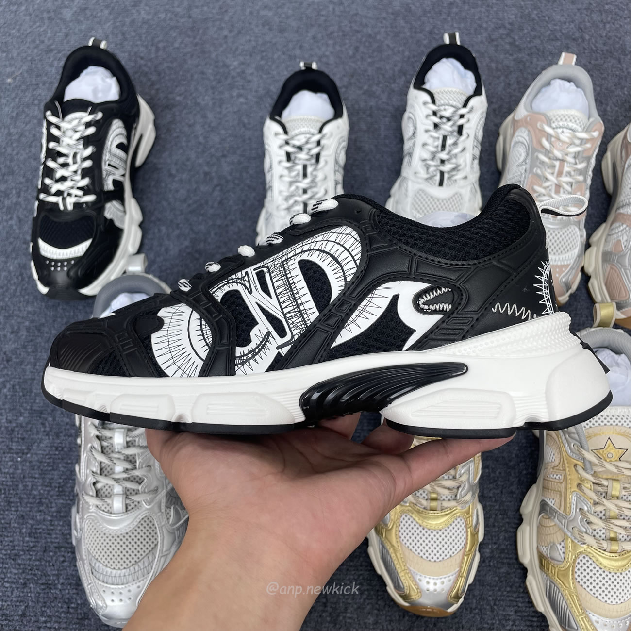 Dior Chrono Sports Shoes With Mesh Fabric And Faux Leather Trim (4) - www.newkick.org