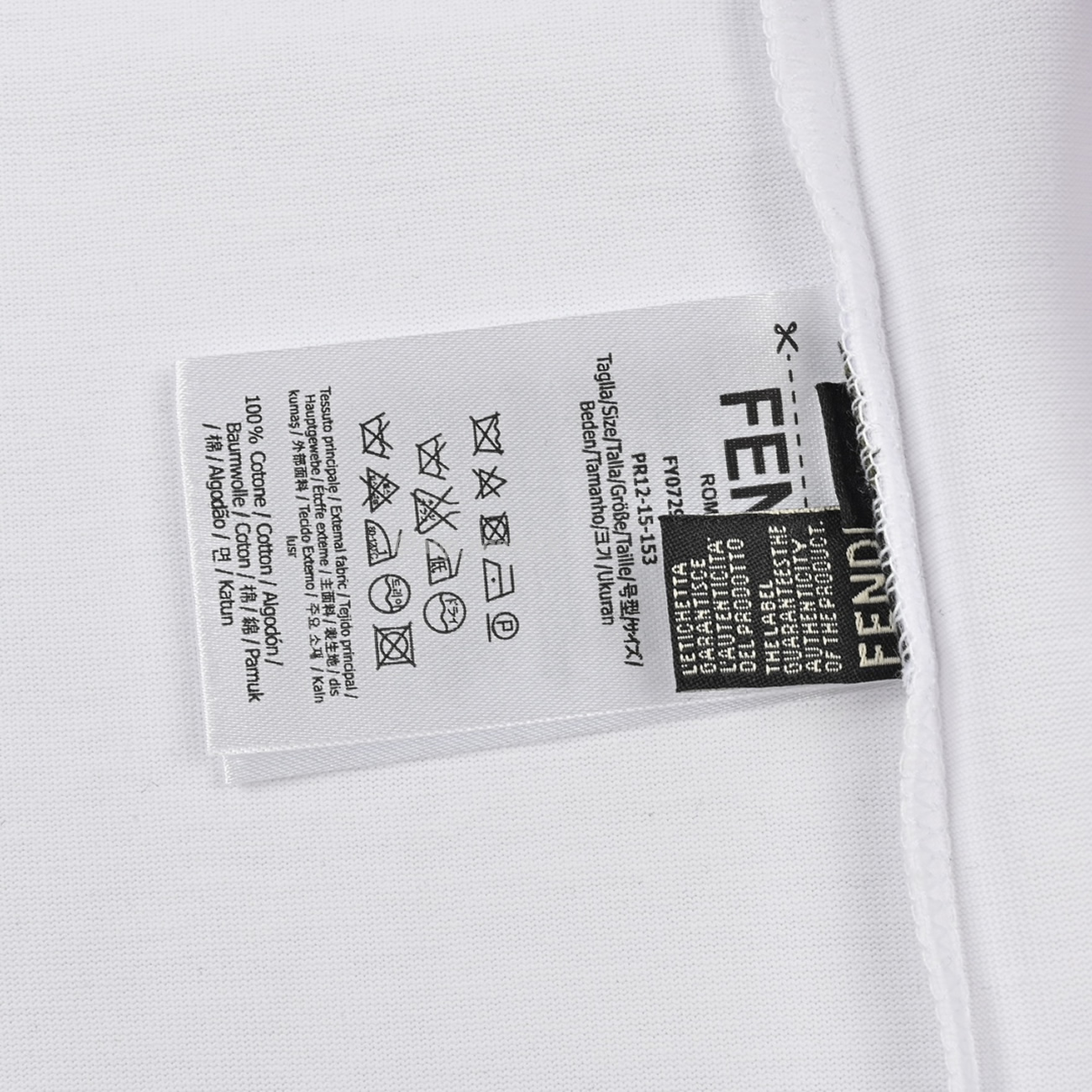 Fendi Pentagonal F Embroidered Flocked Round Neck Short Sleeved T Shirt (11) - www.newkick.org