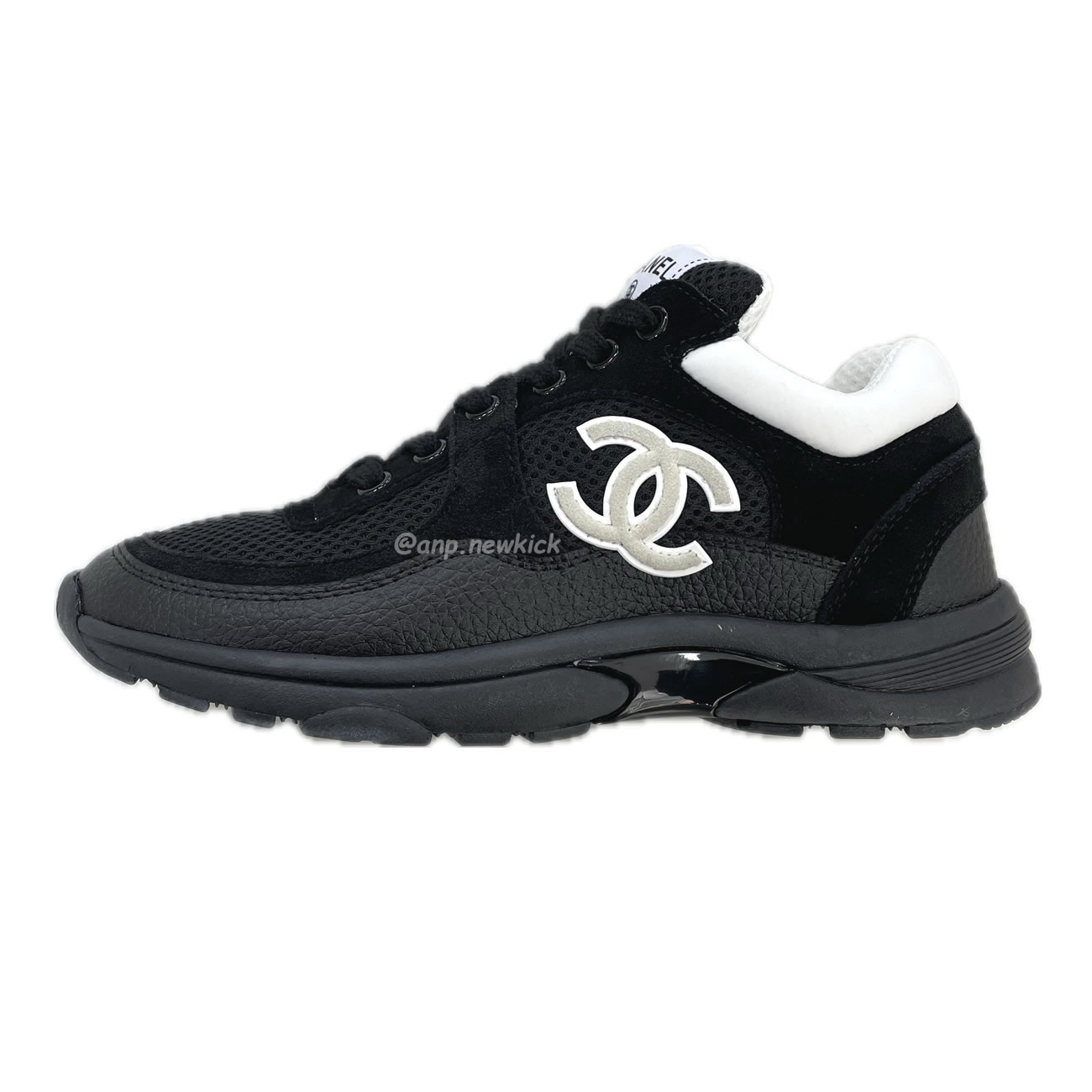 Chanel Low Top Trainer Black White G38299 Y55720 K3845 (1) - www.newkick.org