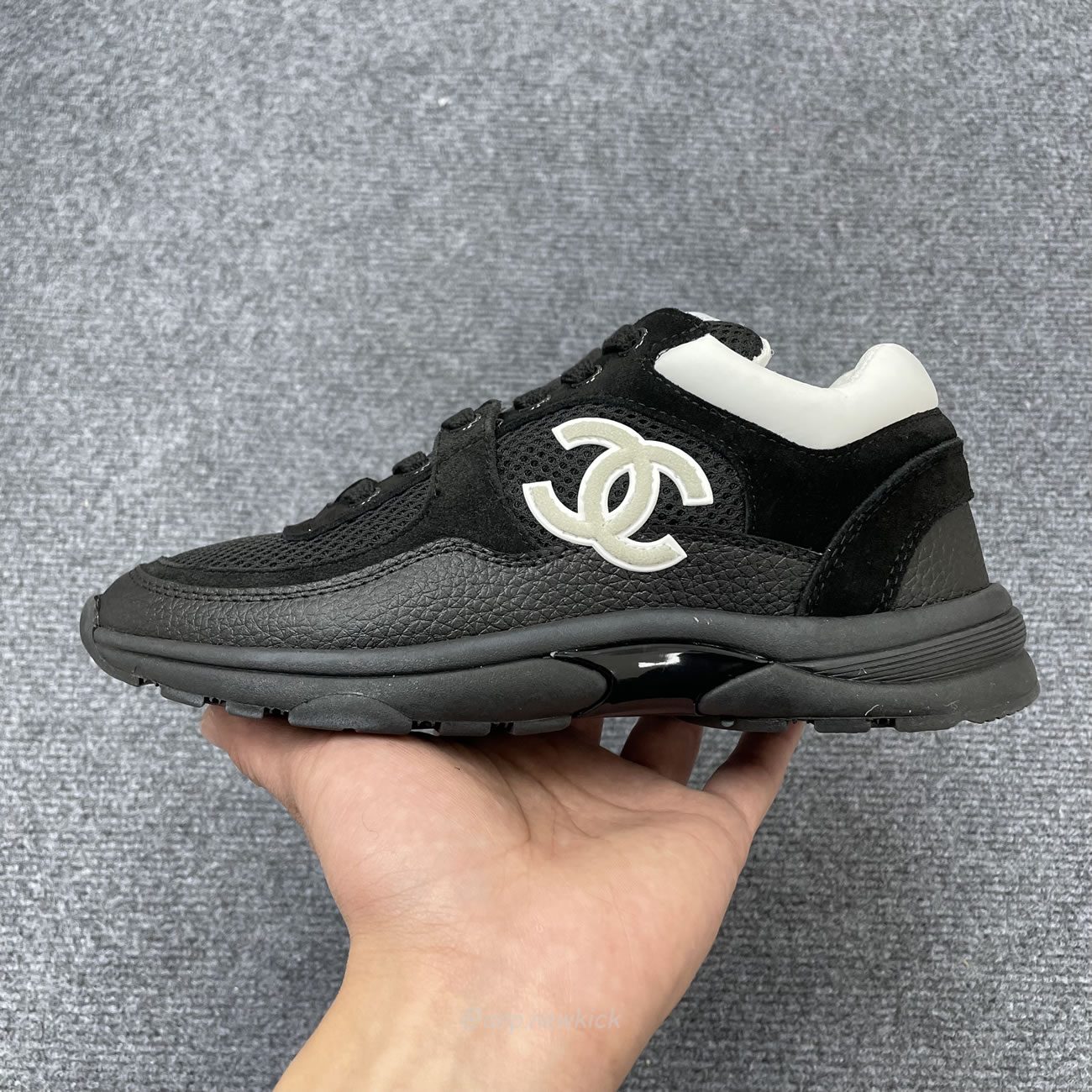 Chanel Low Top Trainer Black White G38299 Y55720 K3845 (10) - www.newkick.org