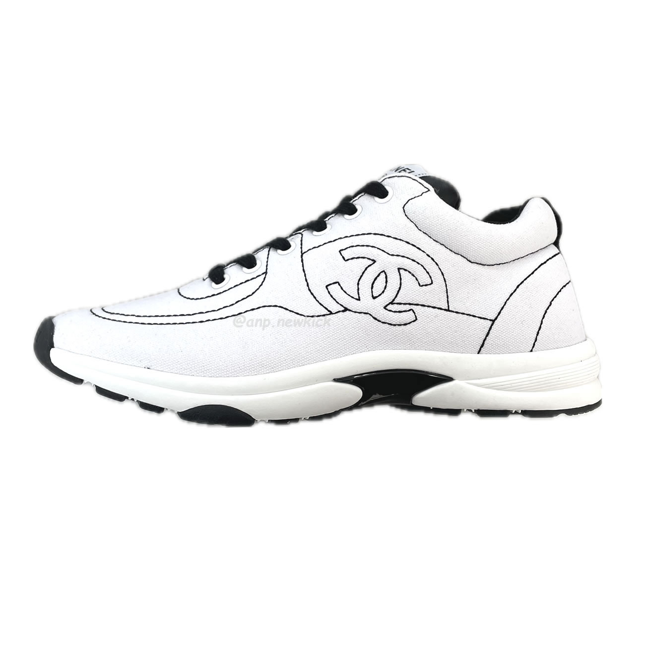 Chanel Low Top Trainer Black White G38299 Y55720 K3845 (2) - www.newkick.org