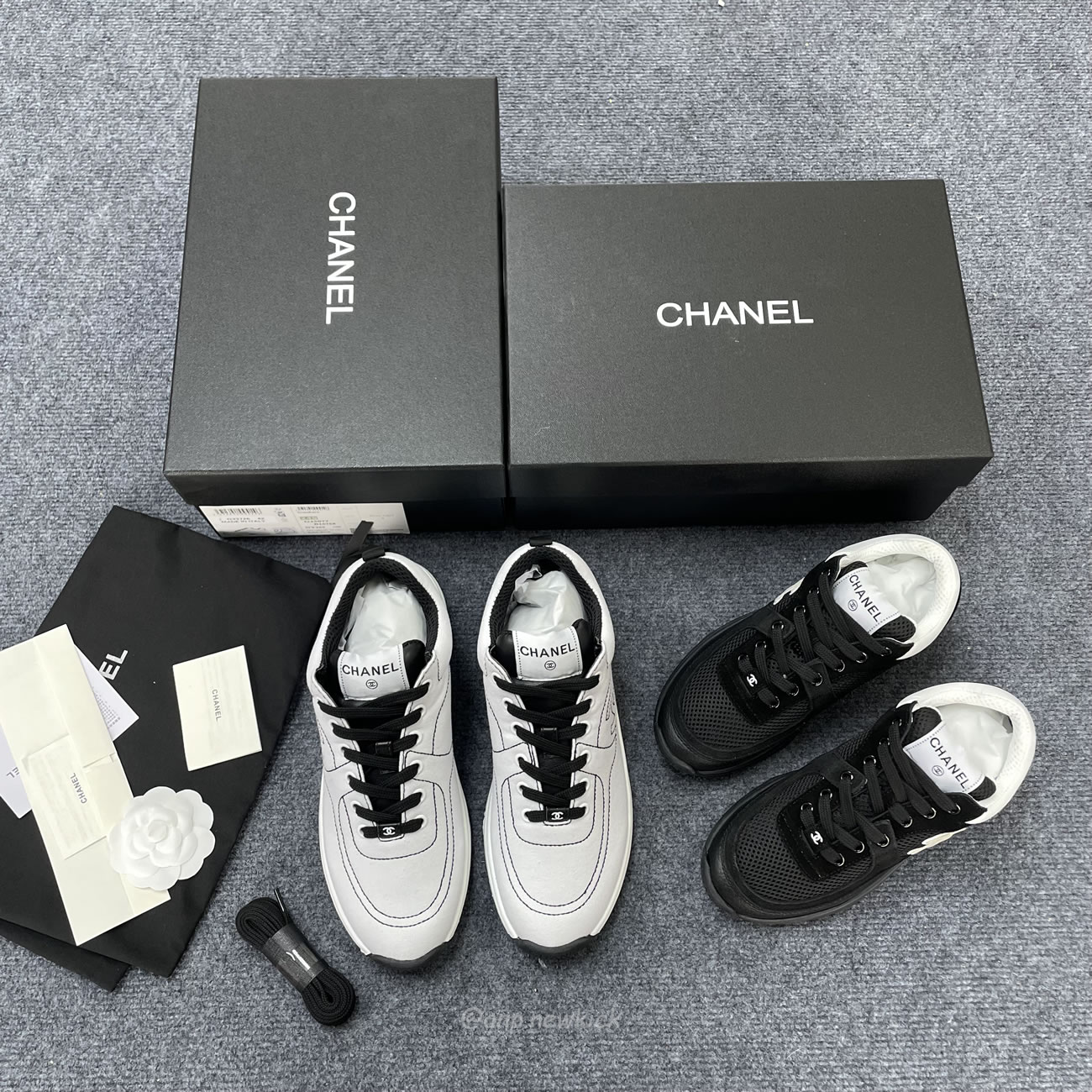 Chanel Low Top Trainer Black White G38299 Y55720 K3845 (4) - www.newkick.org