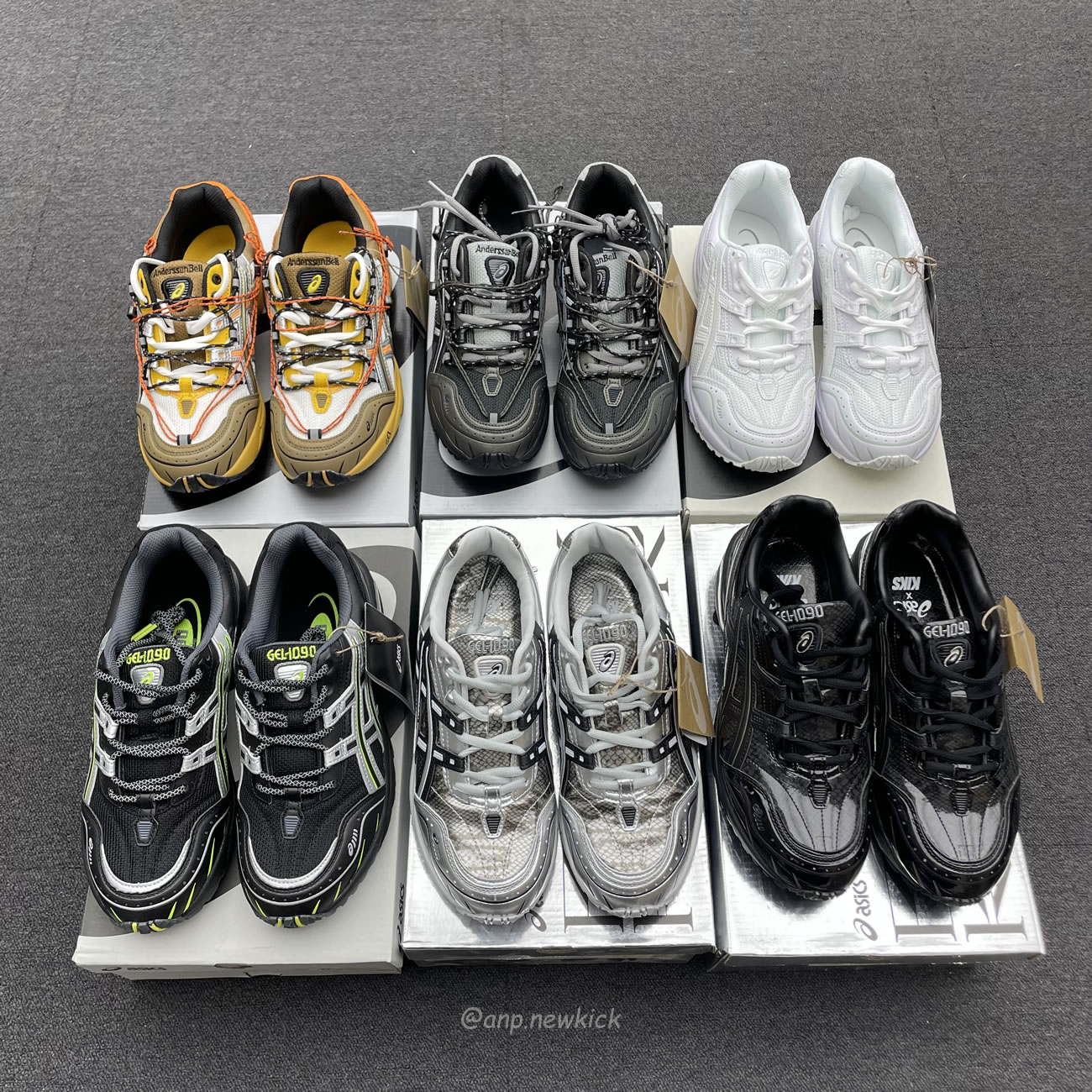 Asics Gel 1090 Black Pure Silver Andersson Bell White Orange (7) - www.newkick.org