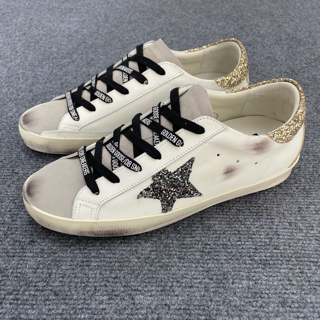 Golden Goose Super Star White Silver Gold Glitter Womens Gwf00102 (5) - www.newkick.org Golden Goose Super Star White Silver Gold Glitter Womens Gwf00102 (5) - www.newkick.org