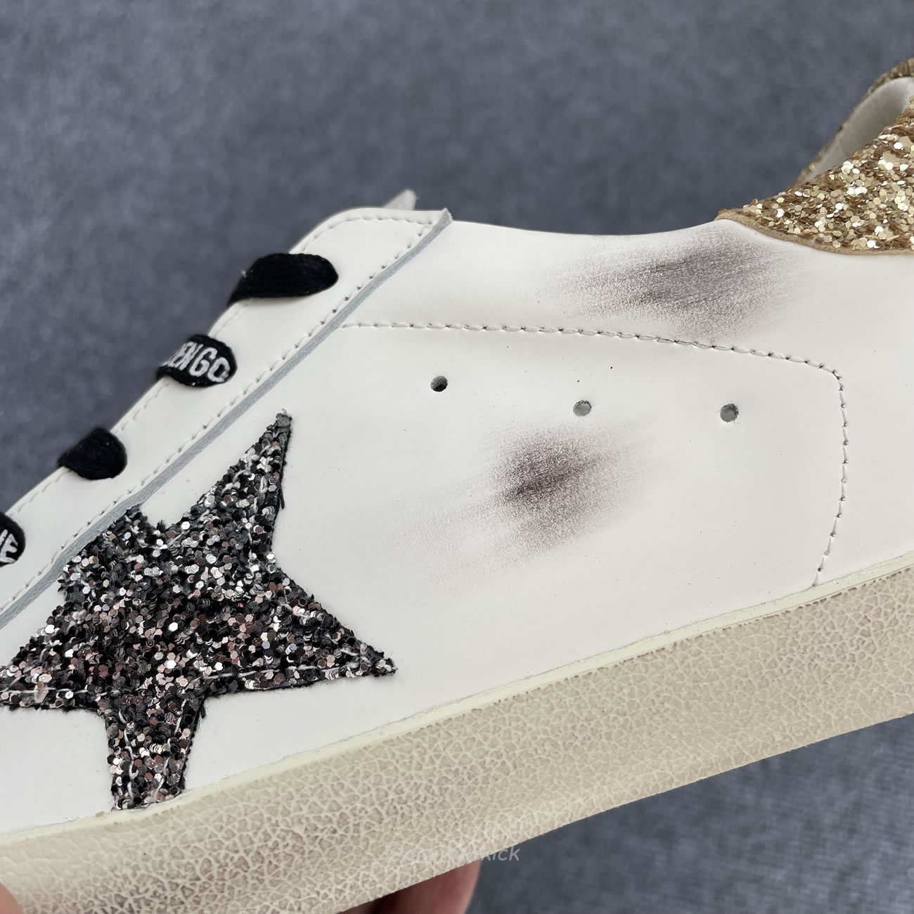 Golden Goose Super Star White Silver Gold Glitter Womens Gwf00102 (8) - www.newkick.org Golden Goose Super Star White Silver Gold Glitter Womens Gwf00102 (8) - www.newkick.org