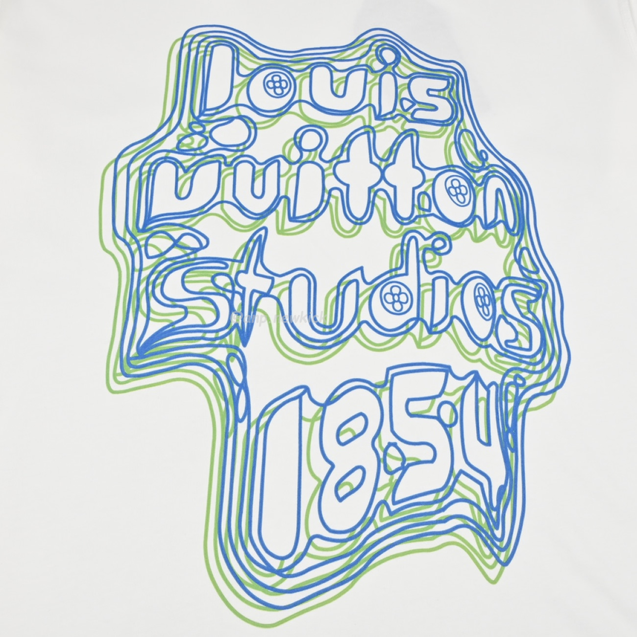Louis Vuitton Geometric Curve Neon Printed Short Sleeved T Shirt (7) - www.newkick.org