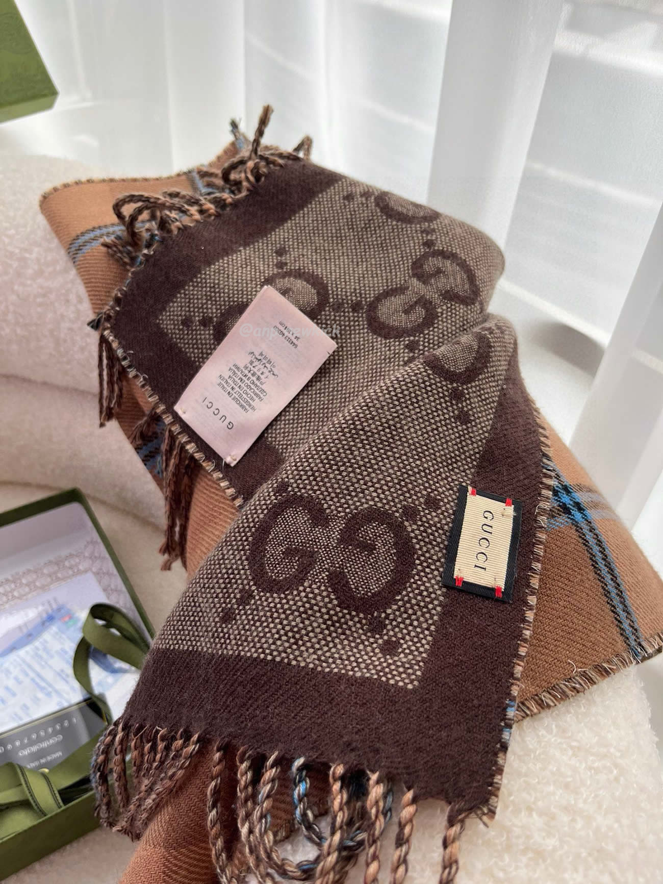 Gucci Gg Reversible Check Scarf 45x170cm (3) - www.newkick.org Gucci Gg Reversible Check Scarf 45x170cm (3) - www.newkick.org