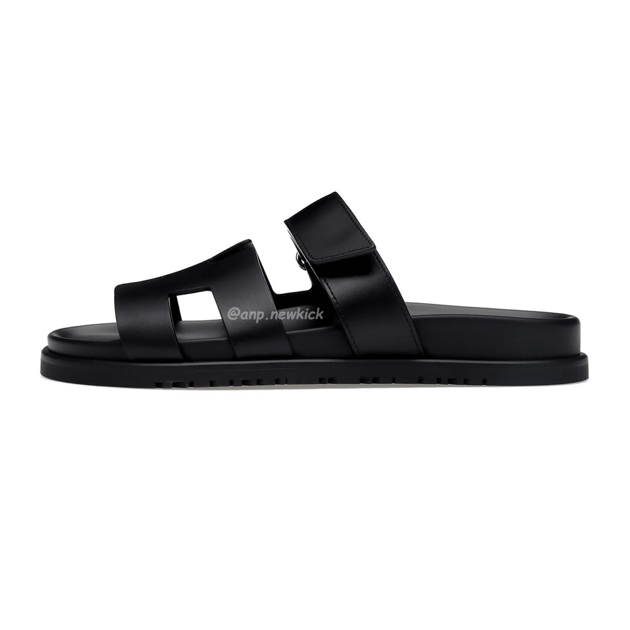 Hermes Chypre Sandal Noir Calfskin Leather H211865z (1) - www.newkick.org